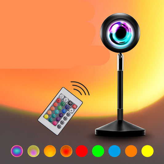 Rainbow Sunset Projector Lamp — 16 Colors RGB Atmosphere Light