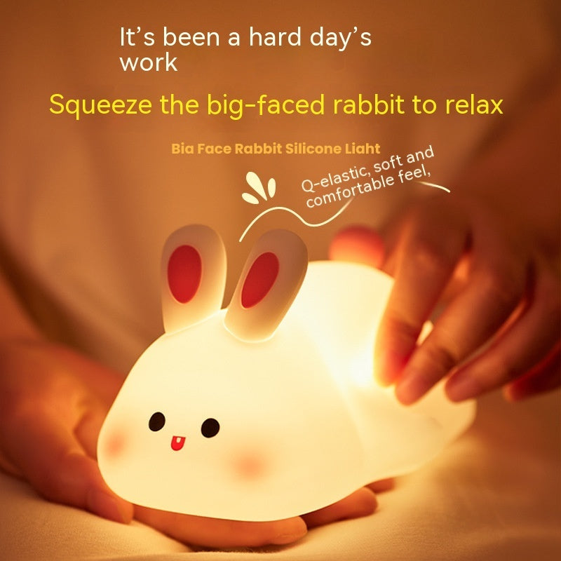 Cute Bunny Night Light — Touch Sensor Silicone Lamp