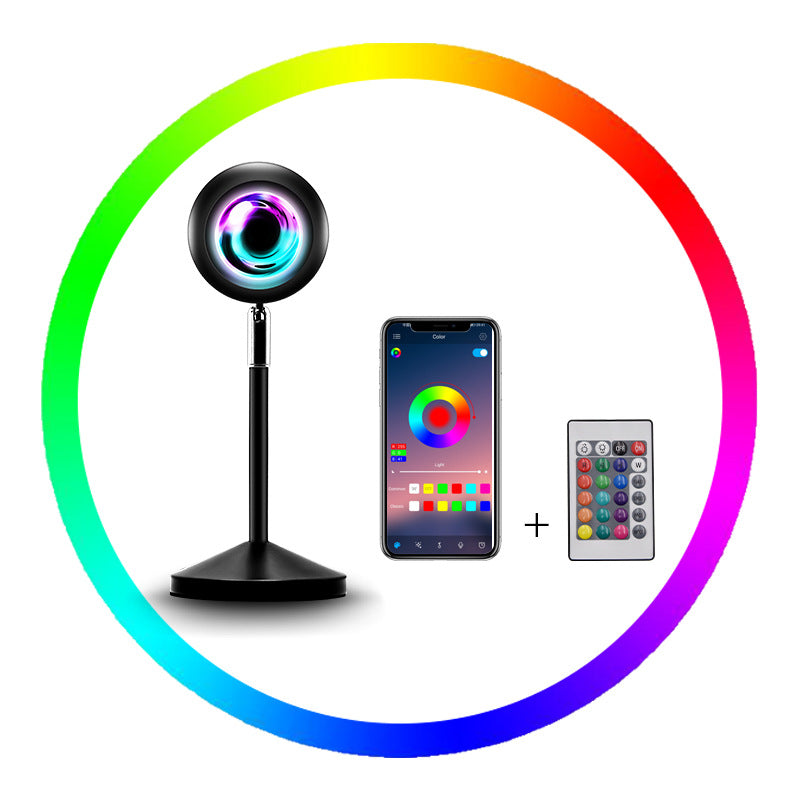 Rainbow Sunset Projector Lamp — 16 Colors RGB Atmosphere Light