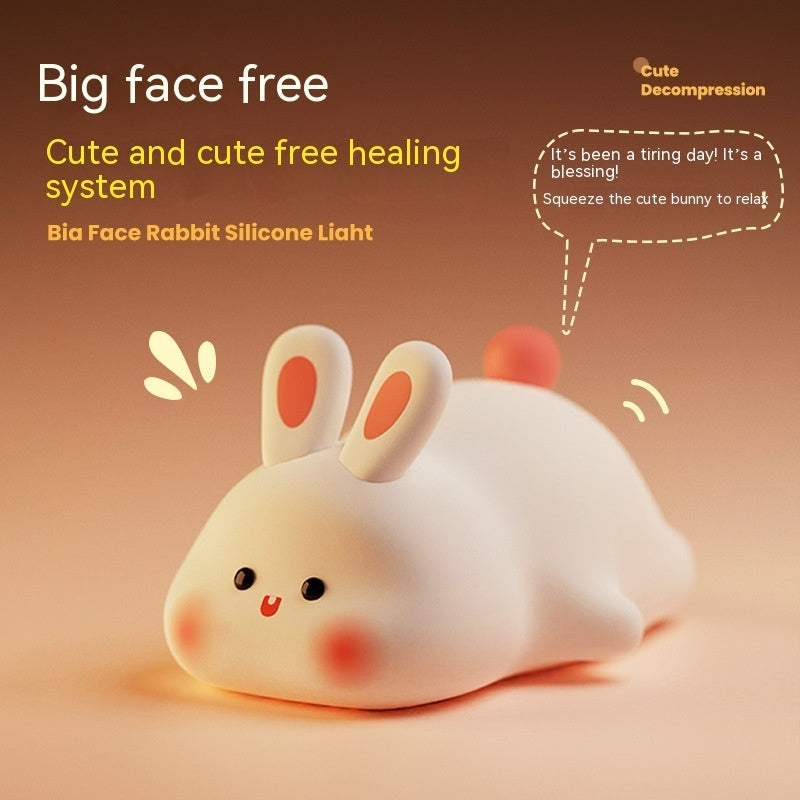 Cute Bunny Night Light — Touch Sensor Silicone Lamp