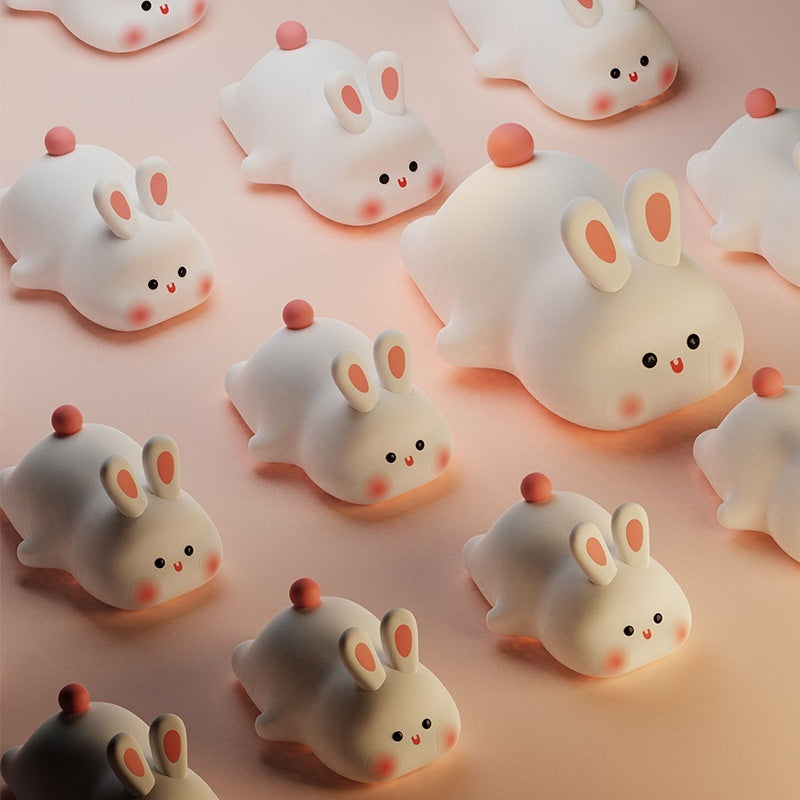 Cute Bunny Night Light — Touch Sensor Silicone Lamp
