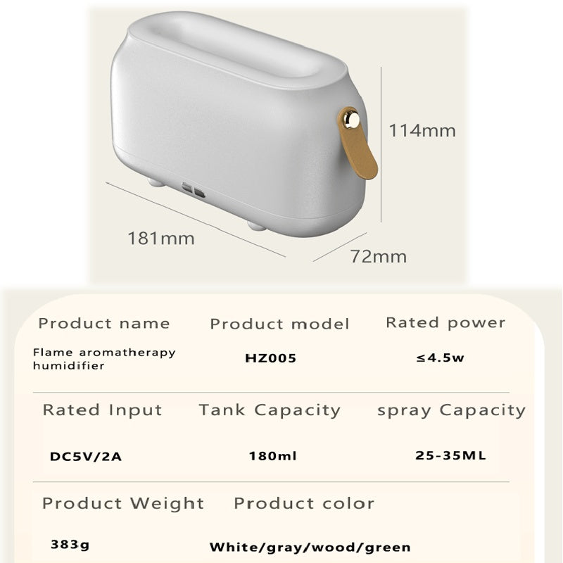 Flame Aroma Diffuser — LED Humidifier Night Light